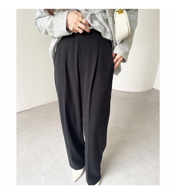 GeeRA（ジーラ）の「美脚魅せタックワイドスラックスパンツ（ワイドパンツ・ガウチョ）」｜詳細画像