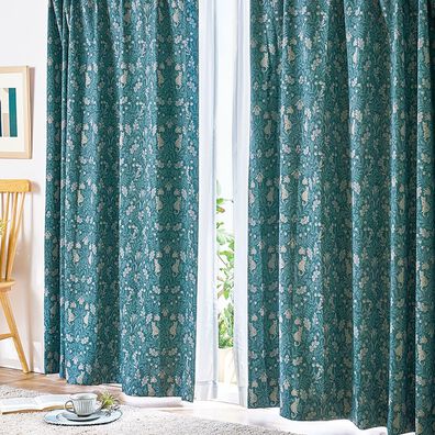 「簡単！素敵にコーディネート１級遮光＆機能レースカーテン「フォレストキャット」（ドレープカーテン）」