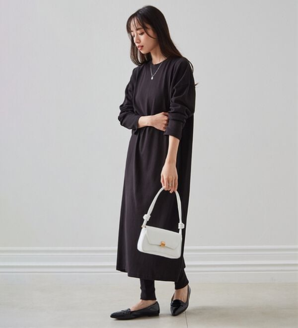 RANAN（ラナン）の「【レギンス付】＜ＢＣ＞綿１００％オーバーシルエットワンピース（その他ワンピース）」｜詳細画像