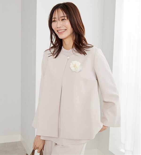 BELLUNA（ベルーナ）の「＜セレモニースタイル＞パール付袖フレアージャケット（その他ジャケット）」｜詳細画像