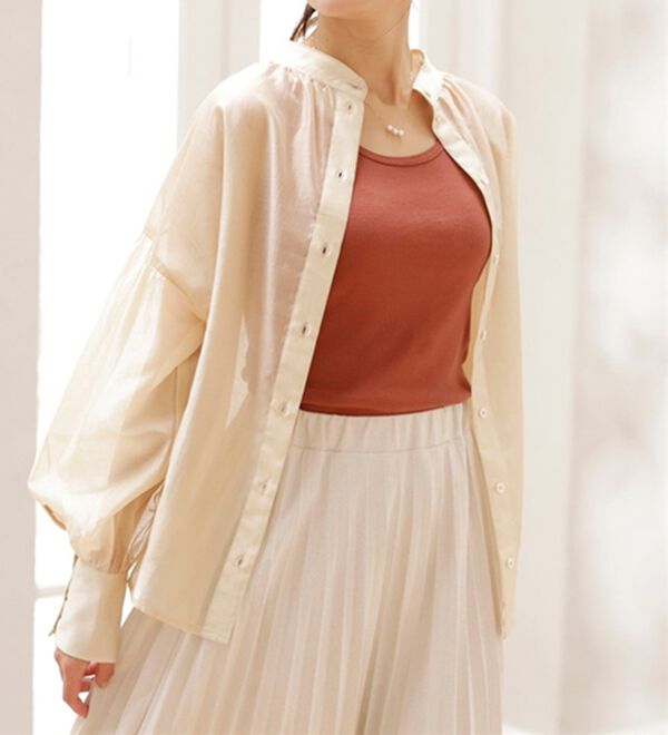 LAVIENNE（ラヴィエンヌ）の「下着に見えない！綿１００％アースカラータンク（肌着・インナーウェア）」｜詳細画像