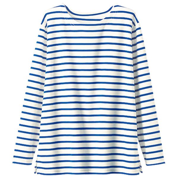 BELLUNA（ベルーナ）の「ポンチ素材ボーダープルオーバー（Tシャツ）」｜詳細画像