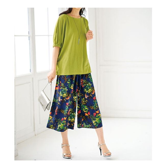 BELLUNA（ベルーナ）の「レーヨンポケット付ガウチョパンツ（ワイドパンツ・ガウチョ）」｜詳細画像