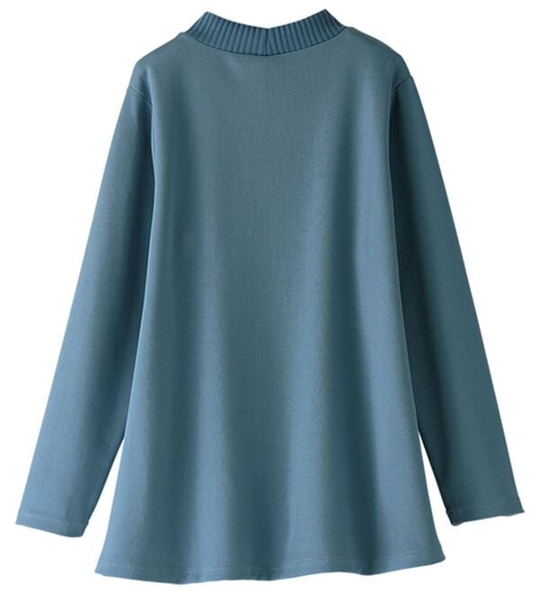 BELLUNA（ベルーナ）の「ボーダージャカード素材切替デザインチュニック（チュニック）」｜詳細画像