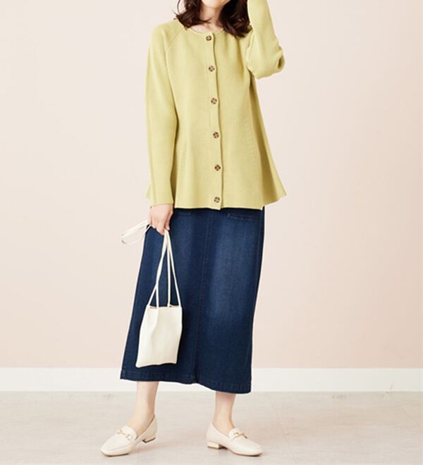 BELLUNA（ベルーナ）の「上品スポンディッシュニットペプラムカーディガン（ニットカーディガン）」｜詳細画像