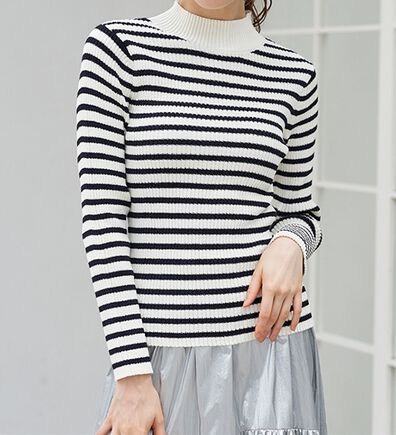 RANAN（ラナン）の「もちもちリブパイピングハイネックニット（ニット・セーター）」
