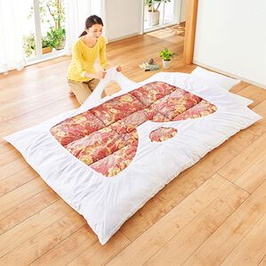 「クローバー型掛布団カバー２枚組（掛布団カバー）」｜ホワイト