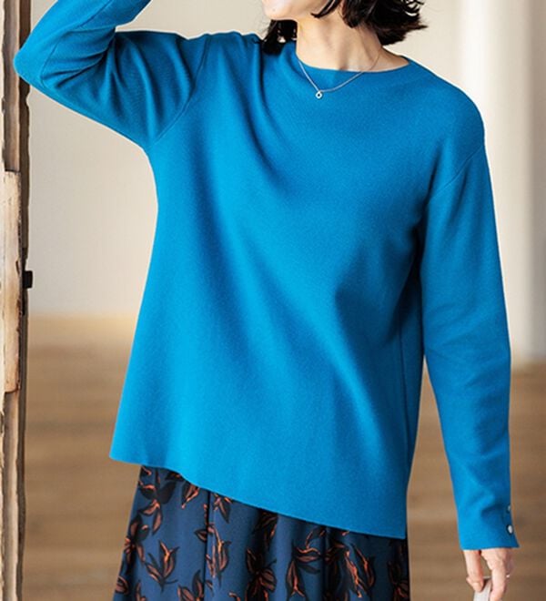 BELLUNA（ベルーナ）の「もちもち袖ボタンニットプルオーバー（ニット・セーター）」｜詳細画像