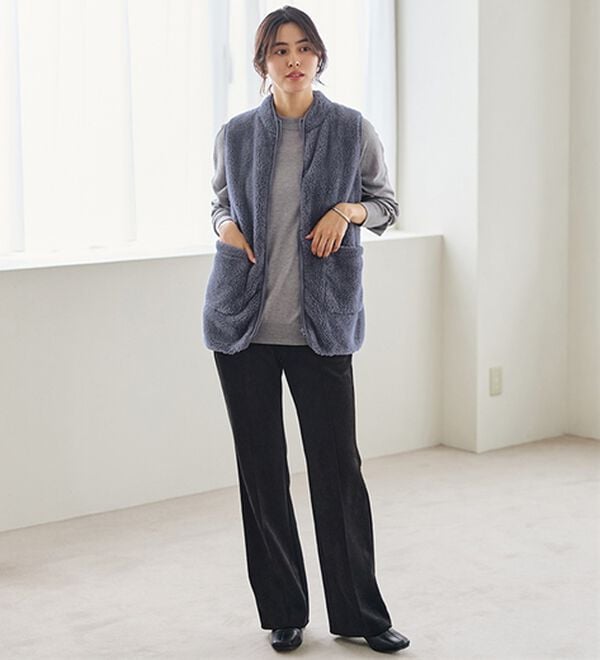 LAVIENNE（ラヴィエンヌ）の「ふわふわ暖かフリースベスト（ベスト）」｜詳細画像