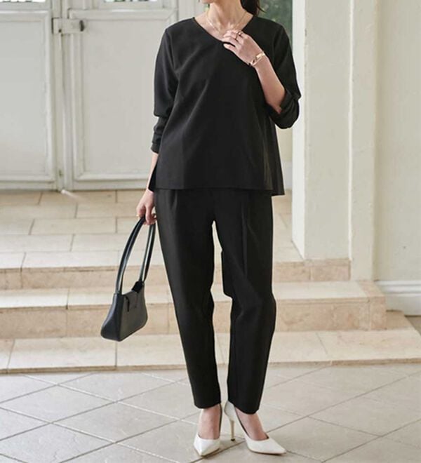 RANAN（ラナン）の「【選べるデザイン】楽してきれい見え！セットアップ（ブラウススーツ）」｜詳細画像