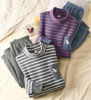 ルフラン（ルフラン）の「【２着組】寒がりさんの為のあったか裏起毛パジャマ（パジャマ・ルームウェア）」｜詳細画像