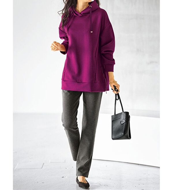 BELLUNA（ベルーナ）の「防風&times;ストレッチ素材ストレートパンツ（フルレングスパンツ）」｜詳細画像