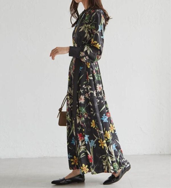 RANAN（ラナン）の「レトロフラワーシャツワンピース（プリントワンピース）」｜詳細画像