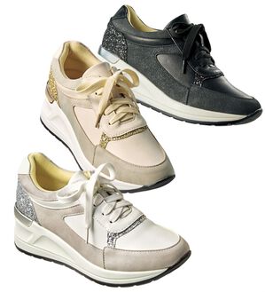 BELLUNA（ベルーナ）の「４Ｅ厚底グリッター使いお洒落スニーカー（スニーカー）」｜詳細画像