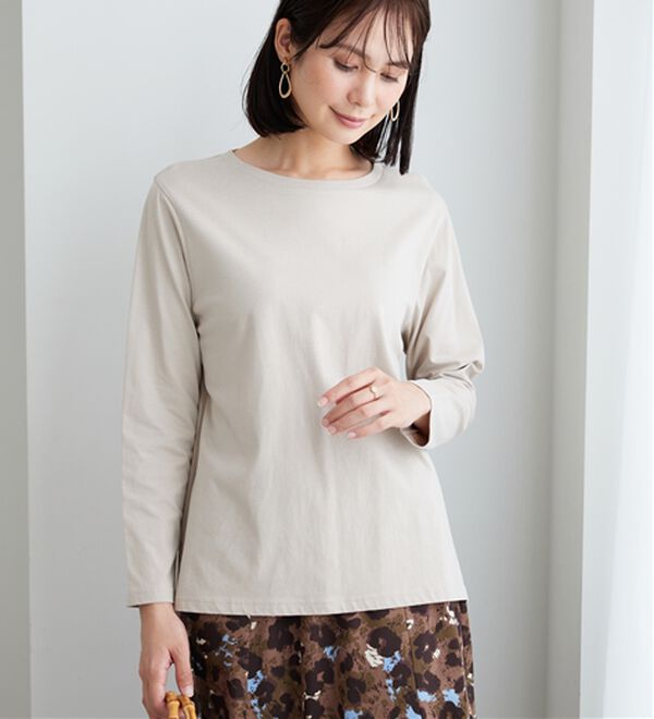 BELLUNA（ベルーナ）の「綿１００％大人顔サマ見えプルオーバー（カットソー）」｜詳細画像