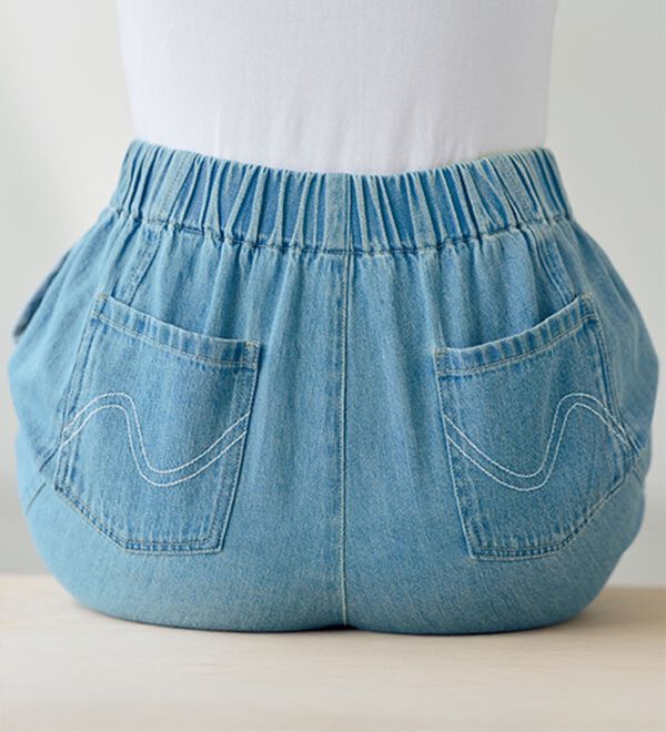 BELLUNA（ベルーナ）の「綿麻デニムすっきり見えゆるパンツ（フルレングスパンツ）」｜詳細画像