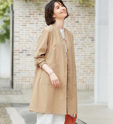 LAVIENNE（ラヴィエンヌ）の「シャーリングスリーブシャツワンピース（チュニック）」