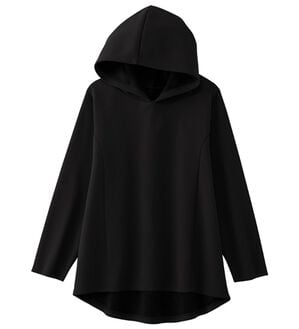 alotta（アロッタ）の「あったか上品フレアーパーカー（パーカー）」｜ブラック