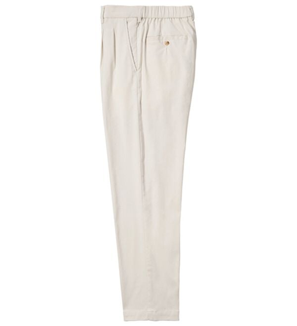 「＜Ｂｅ　ＣＨＡＮＣＥ＞ハンサム見えのよく伸びアクティブチノパンツ（メンズフルレングスパンツ）」｜アイボリー