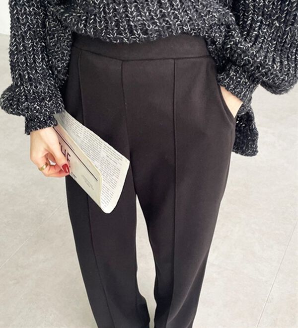 GeeRA（ジーラ）の「ウールライクピンタックストレートパンツ（ワイドパンツ・ガウチョ）」｜詳細画像