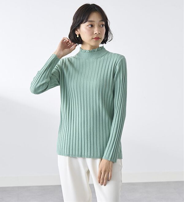 BELLUNA（ベルーナ）の「ウール入りウォッシャブルセーター（ニット・セーター）」｜詳細画像