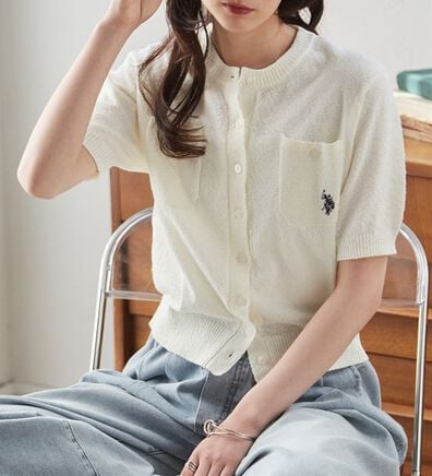 RANAN（ラナン）の「＜U.S.POLO ASSN.＞ コンパクトニットカーデ（ニットカーディガン）」