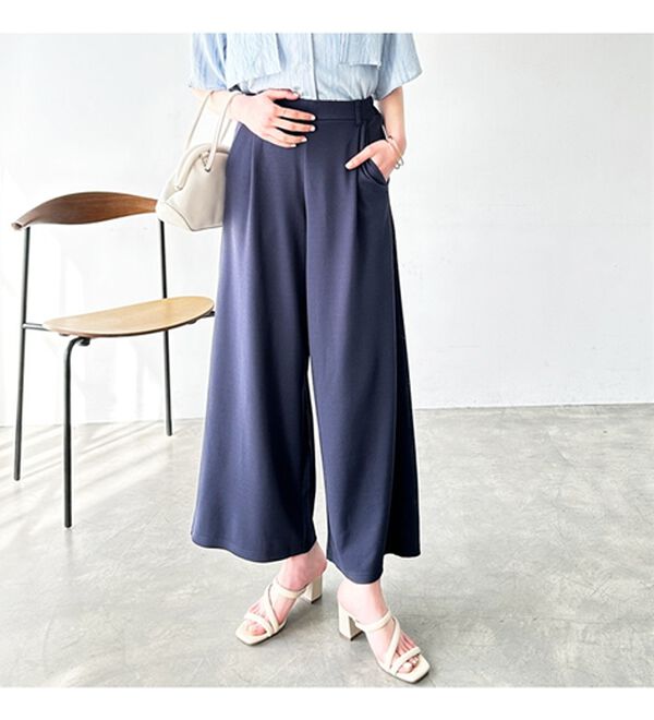 GeeRA（ジーラ）の「接触冷感！美脚ストレッチワイドパンツ（ワイドパンツ・ガウチョ）」｜詳細画像