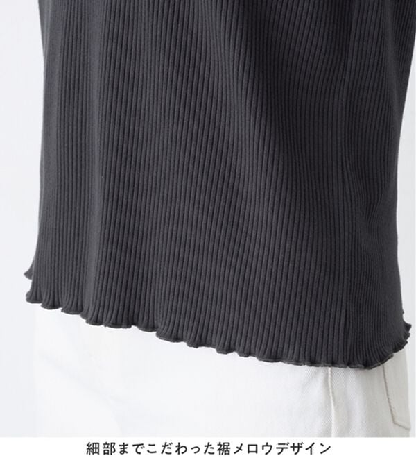 Viola e Viola（ヴィオラ エ ヴィオラ）の「ひんやリブ　メロウデザイントップス（カットソー）」｜詳細画像