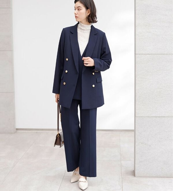 GeeRA（ジーラ）の「【入卒式/セレモニー】着回しベスト＆ジャケットセットスーツ（パンツスーツ）」｜詳細画像