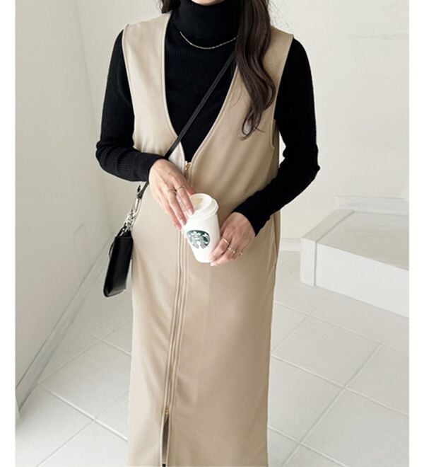 GeeRA（ジーラ）の「３ＷＡＹジップデザインジレワンピース（ジレ）」｜詳細画像