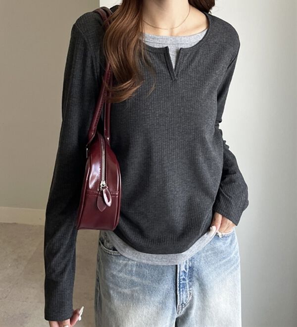 GeeRA（ジーラ）の「レイヤード風カットソー（カットソー）」｜詳細画像