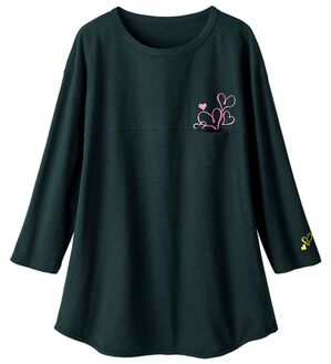 ルフラン（ルフラン）の「綿１００％刺しゅうＴシャツ（Tシャツ）」｜チャコール