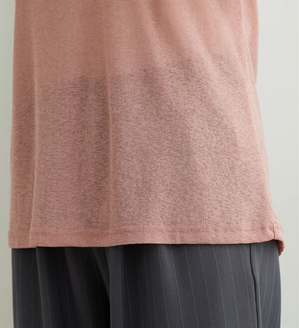 BELLUNA（ベルーナ）の「シアー素材重ね着風フリル衿プルオーバー（カットソー）」｜詳細画像