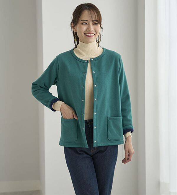 BELLUNA（ベルーナ）の「＜＆ｃｏｃｏｃｈｉ＞ハピネスコットン100％&times;吸湿発熱リブタートルニット（ニット・セーター）」｜詳細画像