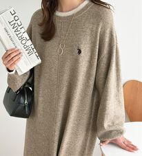 GeeRA（ジーラ）の「【ＵＳＰ】配色ゆるシルエットニットワンピース（ニットワンピース）」