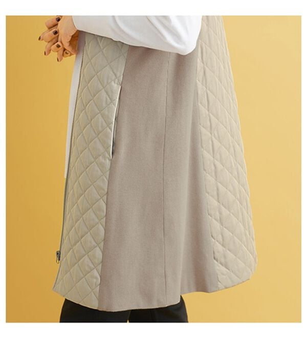 BELLUNA（ベルーナ）の「着ぶくれしらずのＭＡ－１ロングベスト（ベスト）」｜詳細画像