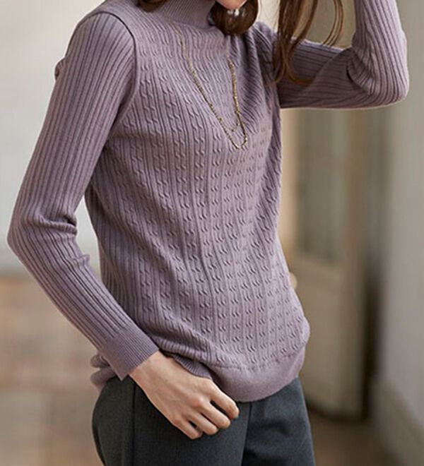 BELLUNA（ベルーナ）の「洗える！裏ベロアあったかセーター（ニット・セーター）」｜詳細画像