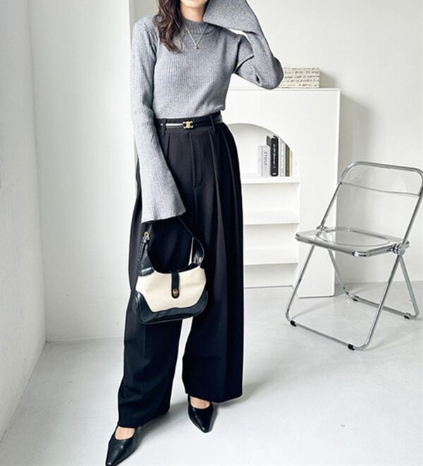 GeeRA（ジーラ）の「フレア袖ラメリブショートニットトップス（ニット・セーター）」｜詳細画像