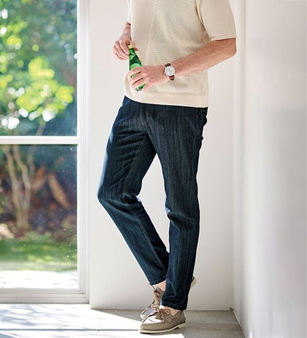 「＜コムルヴァン・オム＞涼感翡翠（ひすい）ジーンズ（メンズデニムパンツ）」｜詳細画像