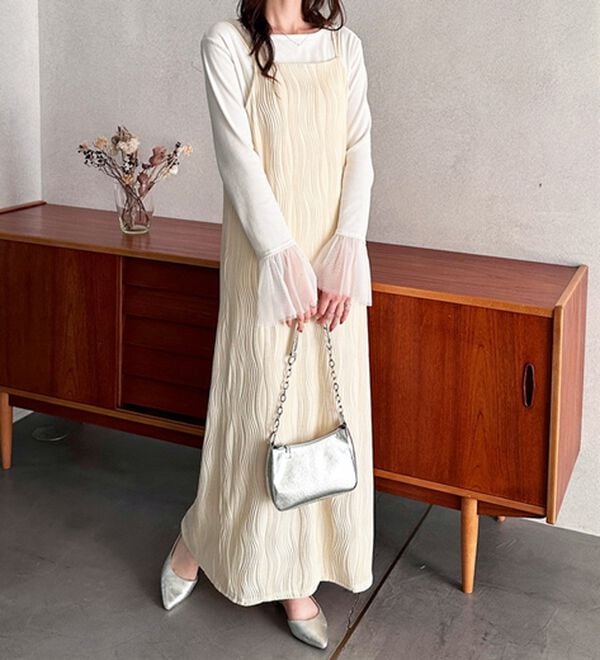 GeeRA（ジーラ）の「ウェーブジャガードキャミワンピース（その他ワンピース）」｜詳細画像