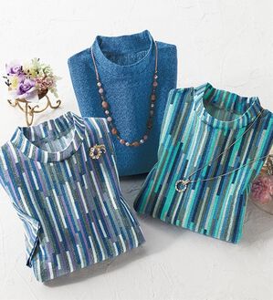 ルフラン（ルフラン）の「【３色組】夏映えきれい色プルオーバー（カットソー）」｜詳細画像