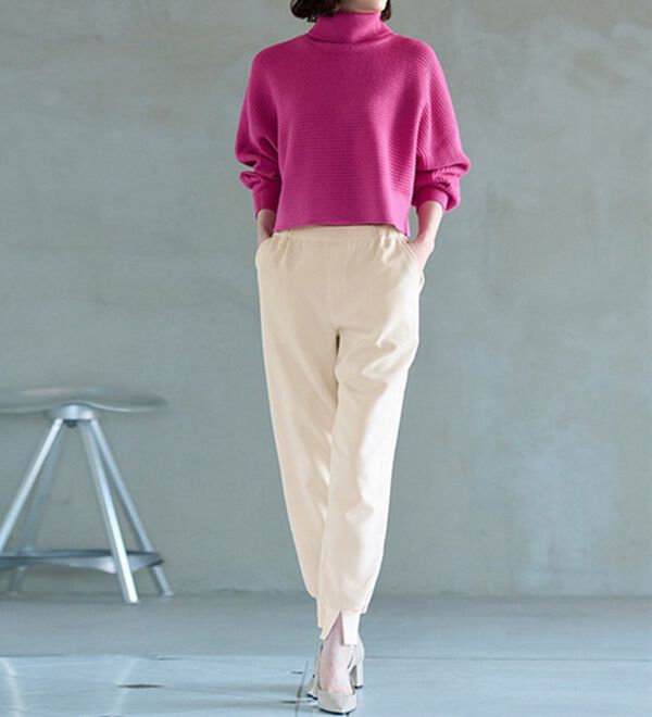 RANAN（ラナン）の「＜裏起毛＞裾スリットジョガーパンツ（フルレングスパンツ）」｜詳細画像