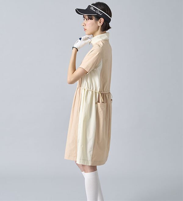 BELLUNA（ベルーナ）の「はっ水！配色ギャザーワンピース【UNDOVE】（その他ワンピース）」｜詳細画像