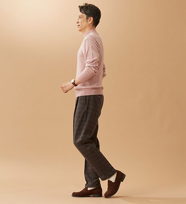 「アルパカ入りスマートセーター（メンズニット・セーター）」｜詳細画像