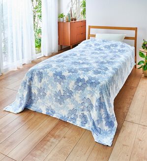「柔らかオールシーズンケット　シングル単品（肌掛布団・タオルケット）」｜ブルー