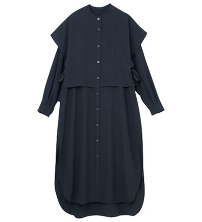 RANAN（ラナン）の「ヨーク重ね使い深スリットシャツチュニック（チュニック）」