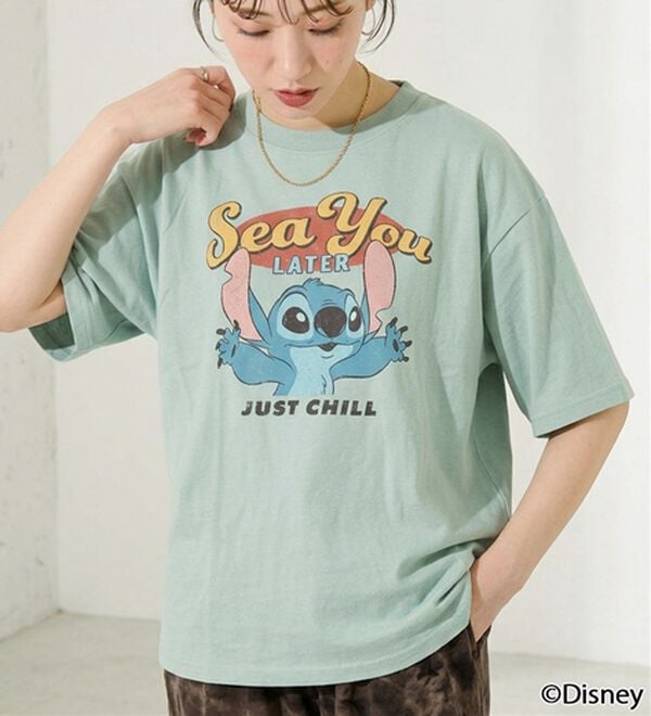 「＜Ｄｉｓｎｅｙ＞【スティッチ】プリントボックスシルエットＴシャツ（Tシャツ）」｜詳細画像
