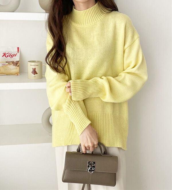 GeeRA（ジーラ）の「バックスリットニットトップス（ニット・セーター）」｜詳細画像