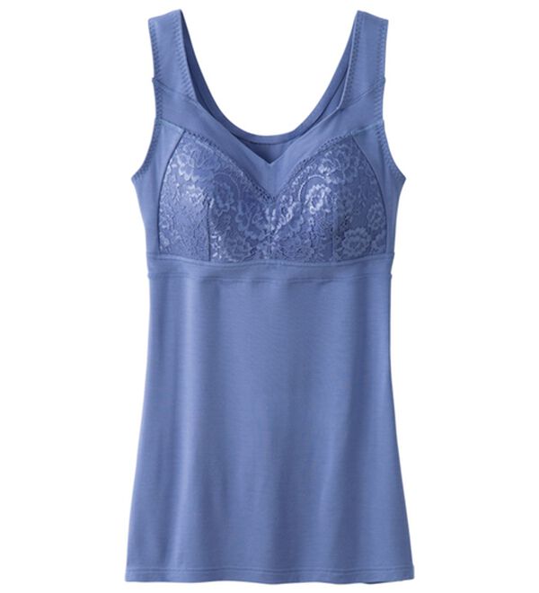 LAVIENNE（ラヴィエンヌ）の「らく～にすっきりエイジングブラキャミ（肌着・インナーウェア）」｜ブルー