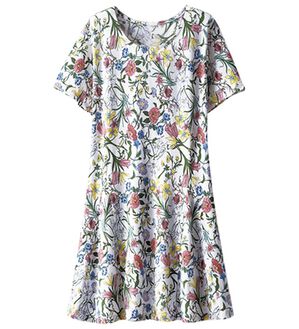 BELLUNA（ベルーナ）の「【動画】フレアーシルエットプリントチュニック（チュニック）」｜ボタニカル柄